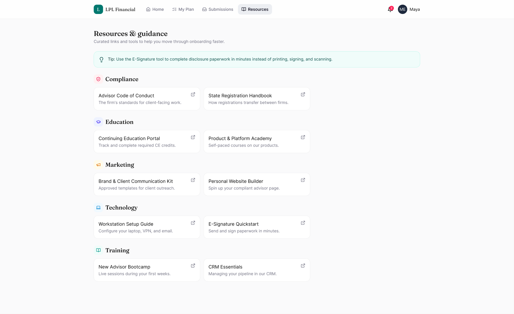 Resources and guidance library
